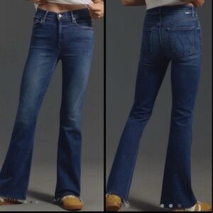 MOTHER The Weekender Mid Rise Fray Jeans in Take it Easy